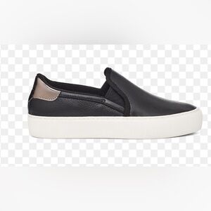 Black Slip-On Leather UGG Calvin